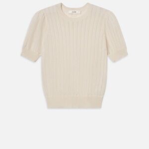Cream Short Sleeve Sweater